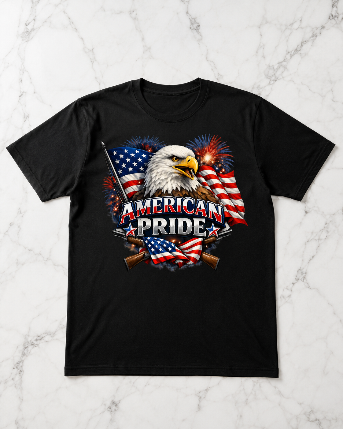 American Pride Bald Eagle AS Colour 5001 Tee, Premium Patriotic USA Shirt