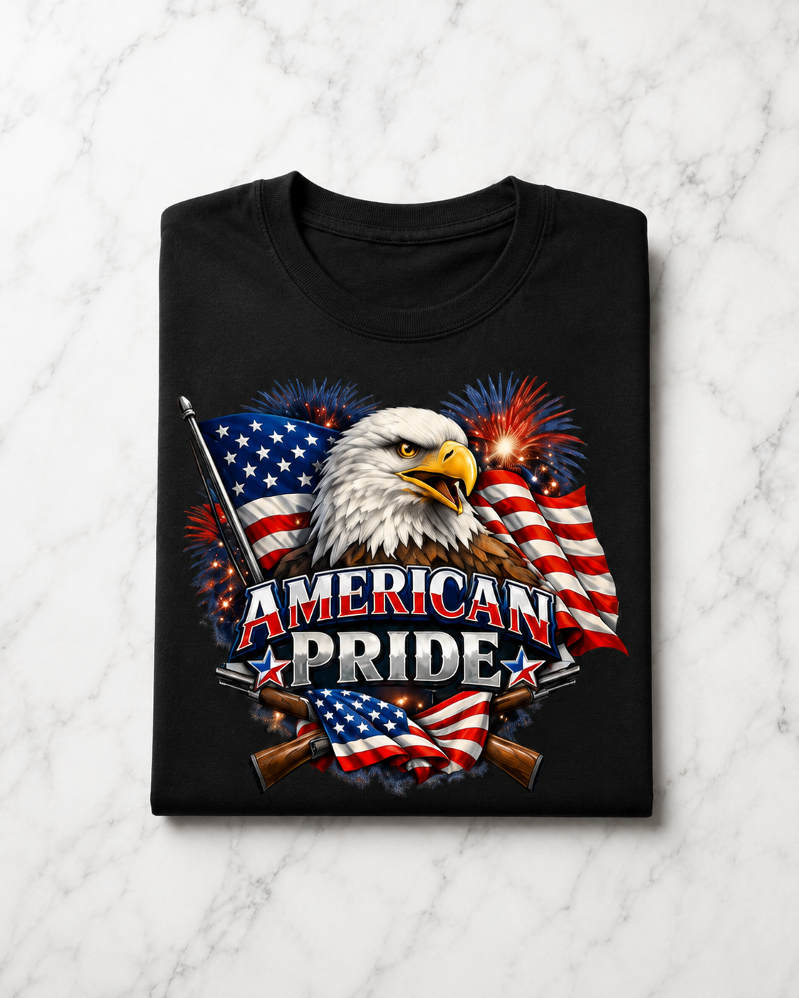 American Pride Bald Eagle AS Colour 5001 Tee, Premium Patriotic USA Shirt