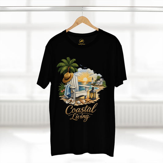 Coastal Living Shirt, Premium Beach Graphic Tee, AS Colour 5001 Ocean Lifestyle T-Shirt, Coastal Gift for Beach and Florida Lovers.