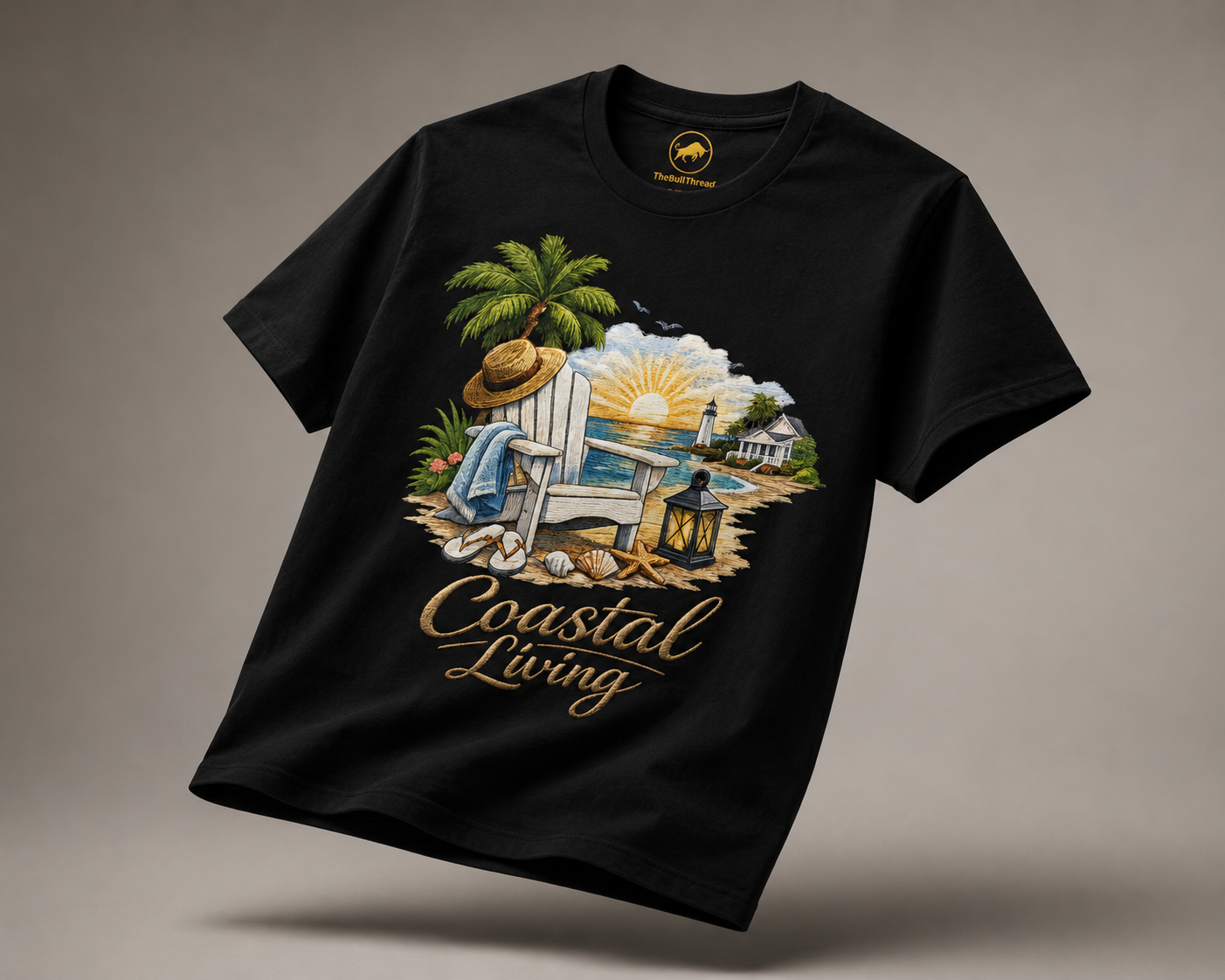 Coastal Living Shirt, Premium Beach Graphic Tee, AS Colour 5001 Ocean Lifestyle T-Shirt, Coastal Gift for Beach and Florida Lovers.