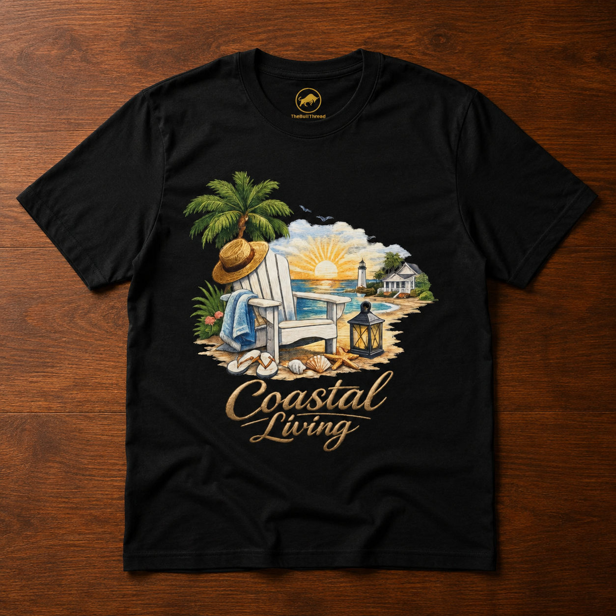 Coastal Living Shirt, Premium Beach Graphic Tee, AS Colour 5001 Ocean Lifestyle T-Shirt, Coastal Gift for Beach and Florida Lovers.