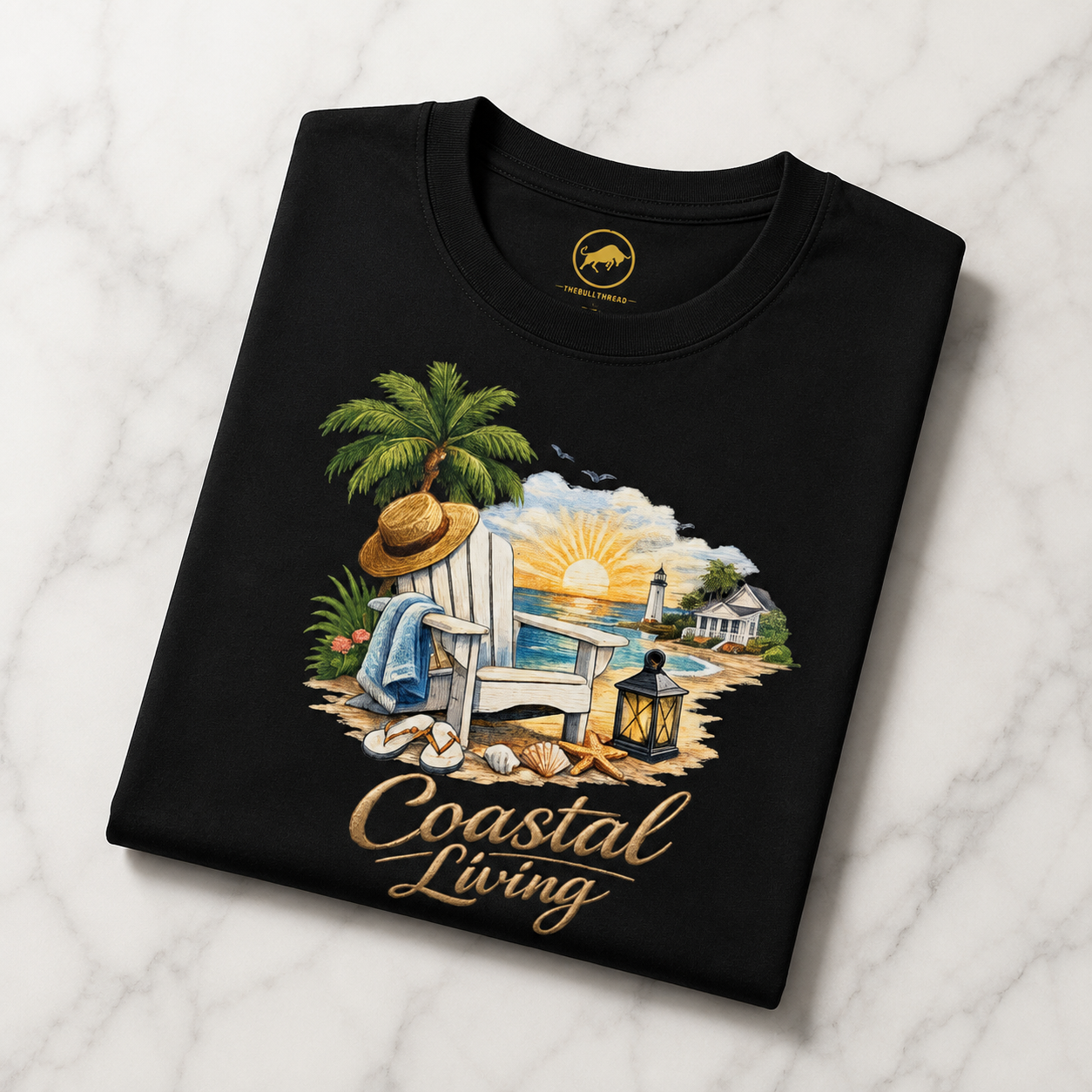 Coastal Living Shirt, Premium Beach Graphic Tee, AS Colour 5001 Ocean Lifestyle T-Shirt, Coastal Gift for Beach and Florida Lovers.