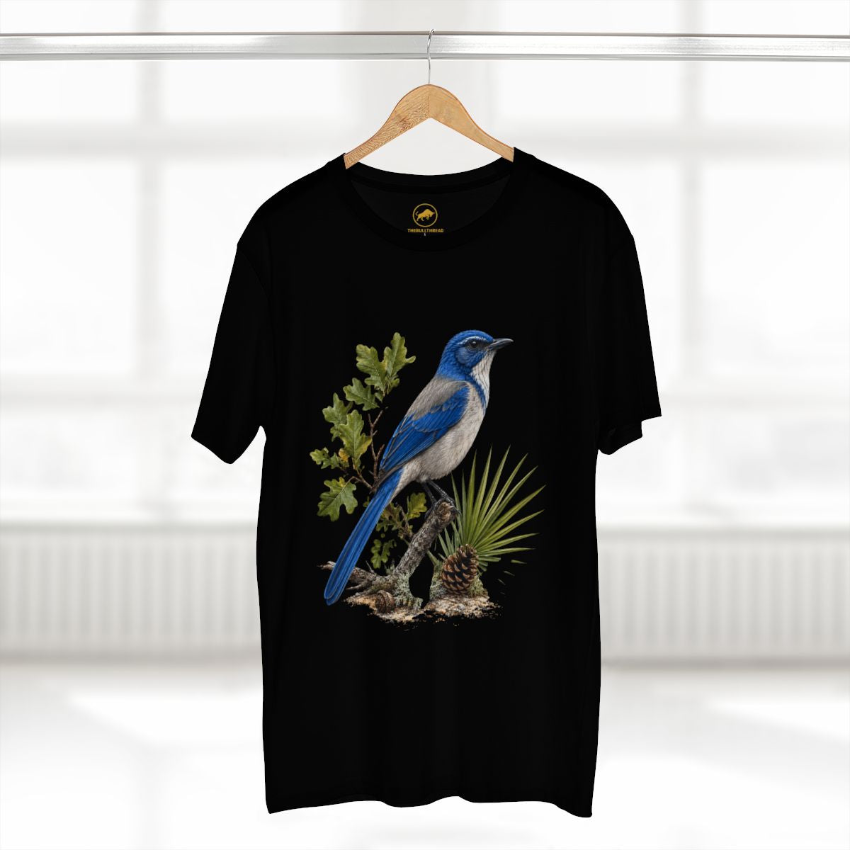 Premium Florida Scrub Jay T-Shirt, AS Colour 5001 Bird Graphic Tee, Florida Wildlife Shirt, Birdwatcher Gift, Native Nature Apparel.