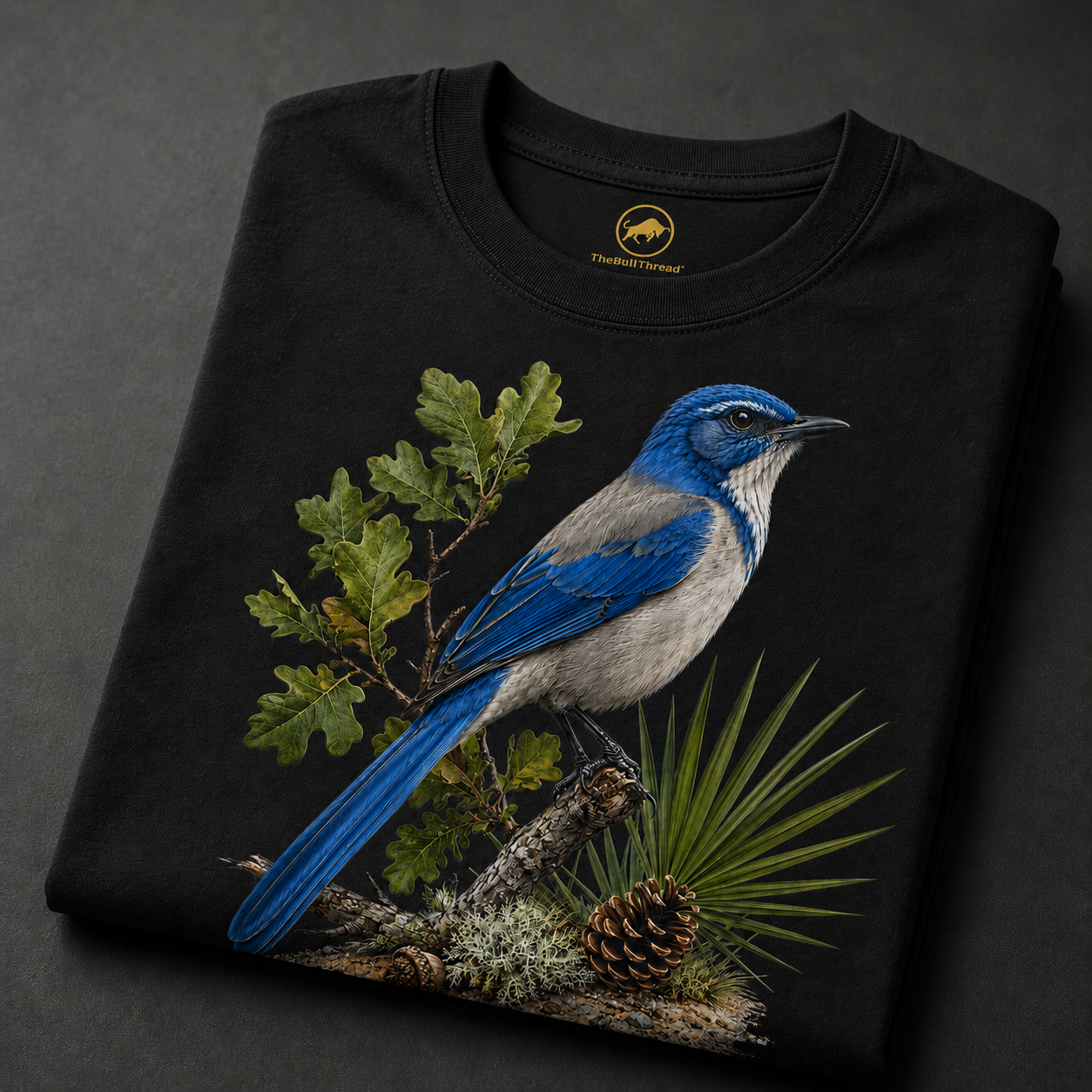 Premium Florida Scrub Jay T-Shirt, AS Colour 5001 Bird Graphic Tee, Florida Wildlife Shirt, Birdwatcher Gift, Native Nature Apparel.
