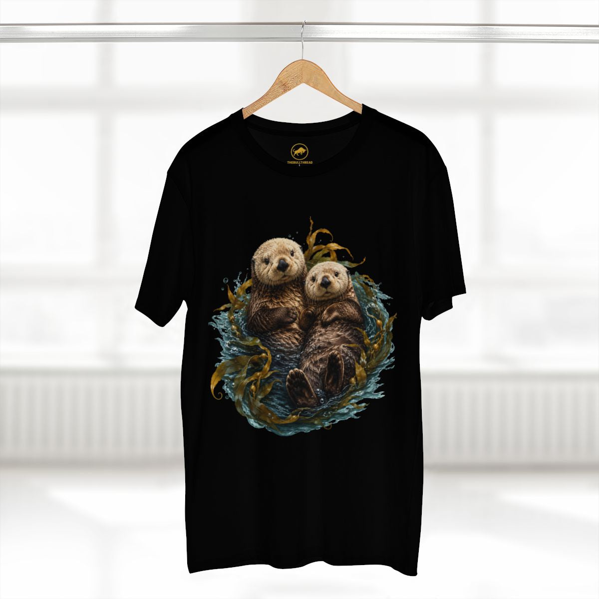 Premium Sea Otter T-Shirt, AS Colour 5001 Coastal Wildlife Graphic Tee, Kelp Forest Ocean Shirt, Marine Animal Lover Gift.
