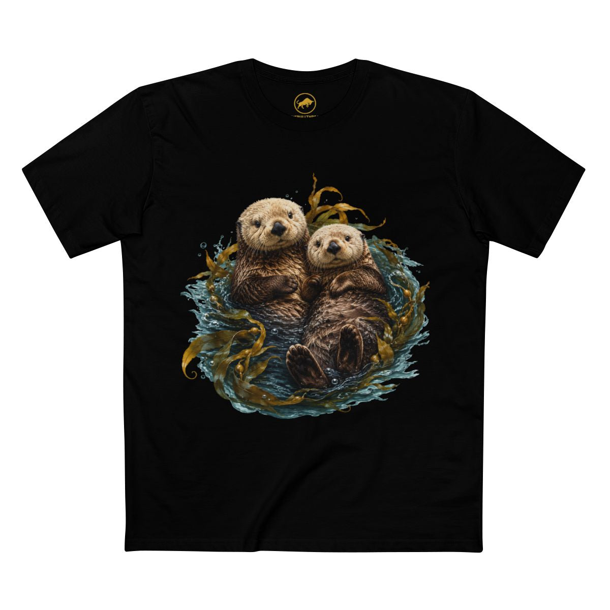 Premium Sea Otter T-Shirt, AS Colour 5001 Coastal Wildlife Graphic Tee, Kelp Forest Ocean Shirt, Marine Animal Lover Gift.