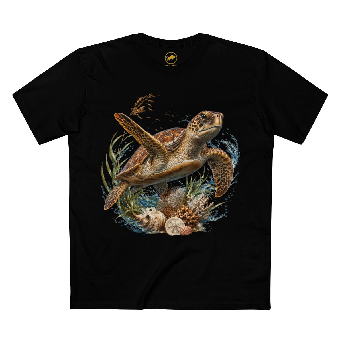 Premium Sea Turtle T-Shirt, AS Colour 5001 Ocean Wildlife Graphic Tee, Coastal Marine Life Shirt, Sea Turtle Lover Gift.