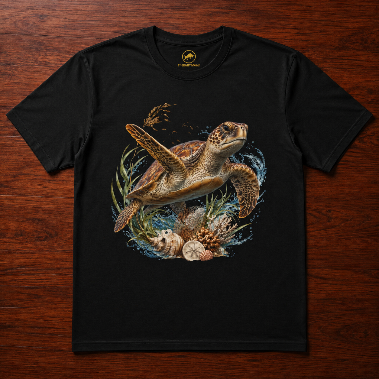 Premium Sea Turtle T-Shirt, AS Colour 5001 Ocean Wildlife Graphic Tee, Coastal Marine Life Shirt, Sea Turtle Lover Gift.