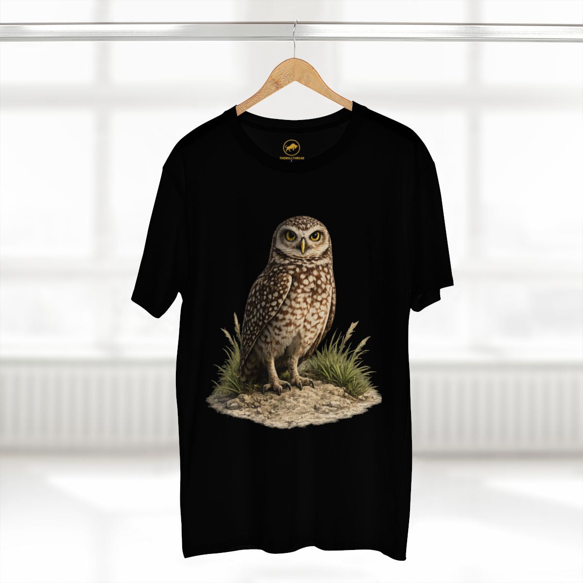Premium Burrowing Owl T-Shirt, AS Colour 5001 Florida Wildlife Graphic Tee, Birdwatcher Gift, Nature Lover Shirt.