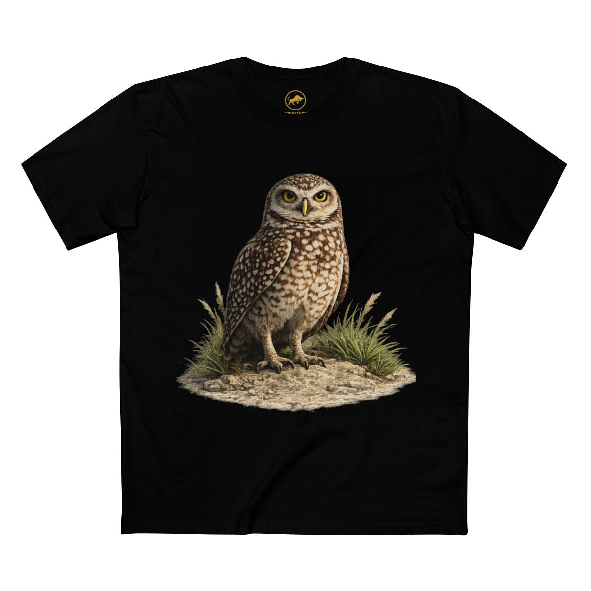 Premium Burrowing Owl T-Shirt, AS Colour 5001 Florida Wildlife Graphic Tee, Birdwatcher Gift, Nature Lover Shirt.