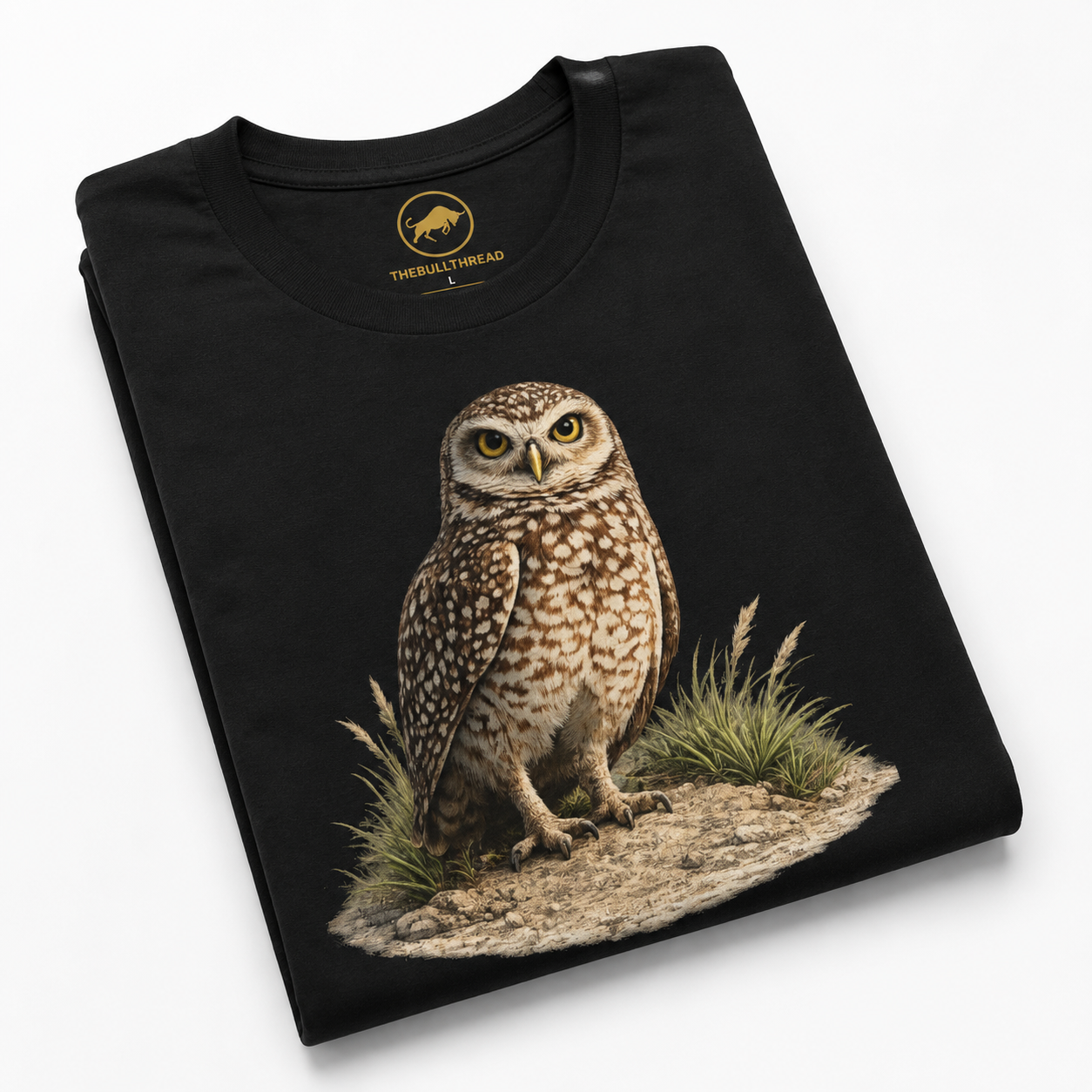 Premium Burrowing Owl T-Shirt, AS Colour 5001 Florida Wildlife Graphic Tee, Birdwatcher Gift, Nature Lover Shirt.
