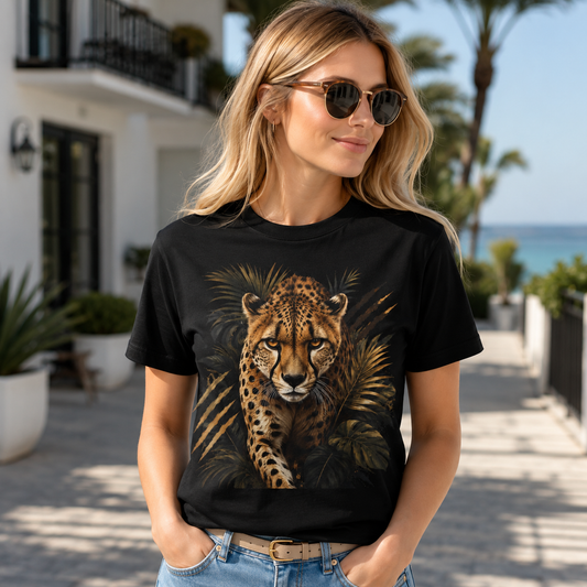 Fierce Cheetah Shirt, Premium Wildlife Graphic Tee, Big Cat Jungle T-Shirt, Power Speed King Animal Lover Gift.