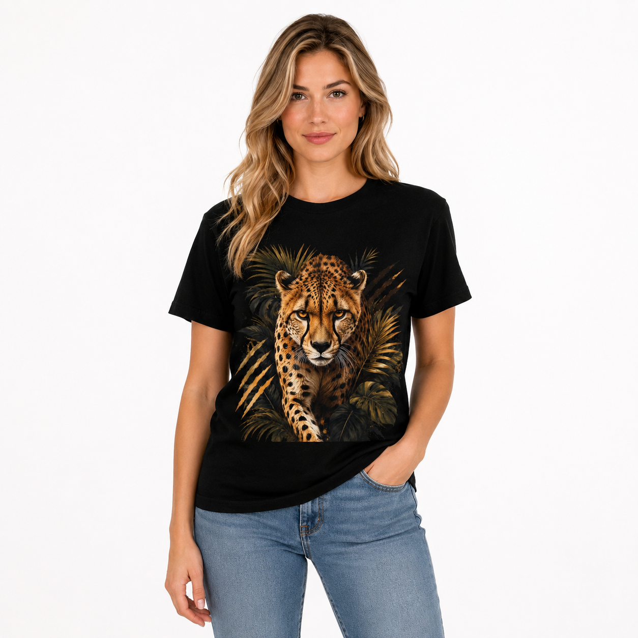 Fierce Cheetah Shirt, Premium Wildlife Graphic Tee, Big Cat Jungle T-Shirt, Power Speed King Animal Lover Gift.