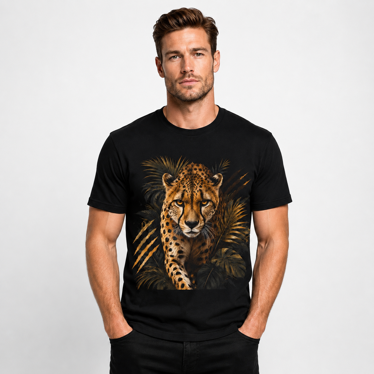Fierce Cheetah Shirt, Premium Wildlife Graphic Tee, Big Cat Jungle T-Shirt, Power Speed King Animal Lover Gift.