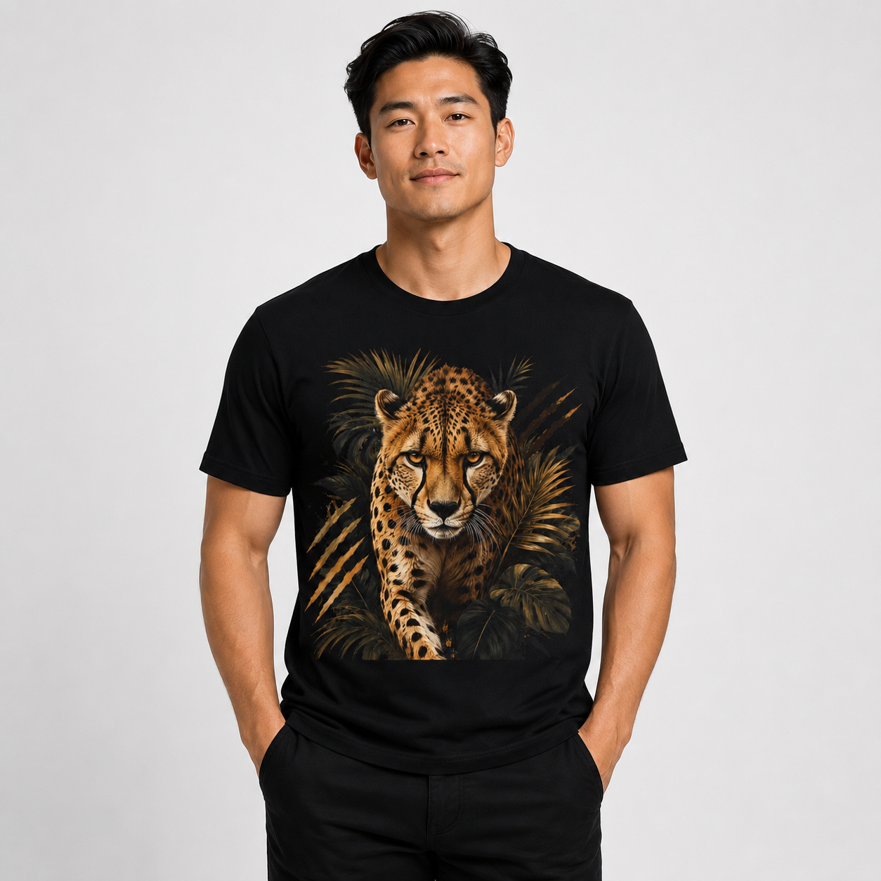 Fierce Cheetah Shirt, Premium Wildlife Graphic Tee, Big Cat Jungle T-Shirt, Power Speed King Animal Lover Gift.