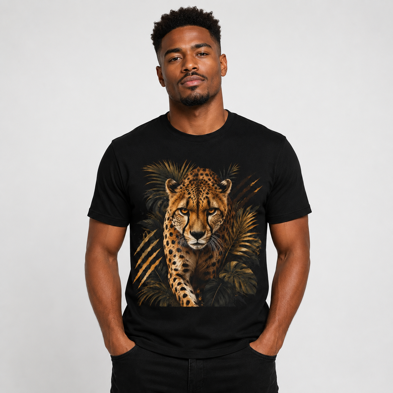 Fierce Cheetah Shirt, Premium Wildlife Graphic Tee, Big Cat Jungle T-Shirt, Power Speed King Animal Lover Gift.