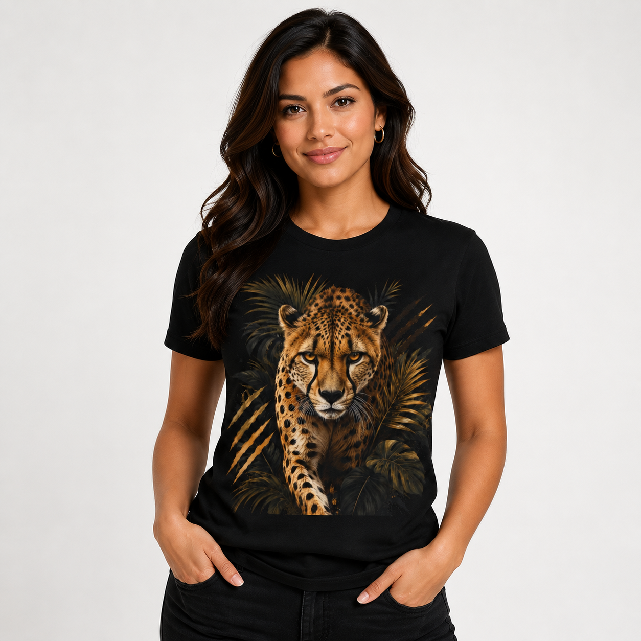 Fierce Cheetah Shirt, Premium Wildlife Graphic Tee, Big Cat Jungle T-Shirt, Power Speed King Animal Lover Gift.