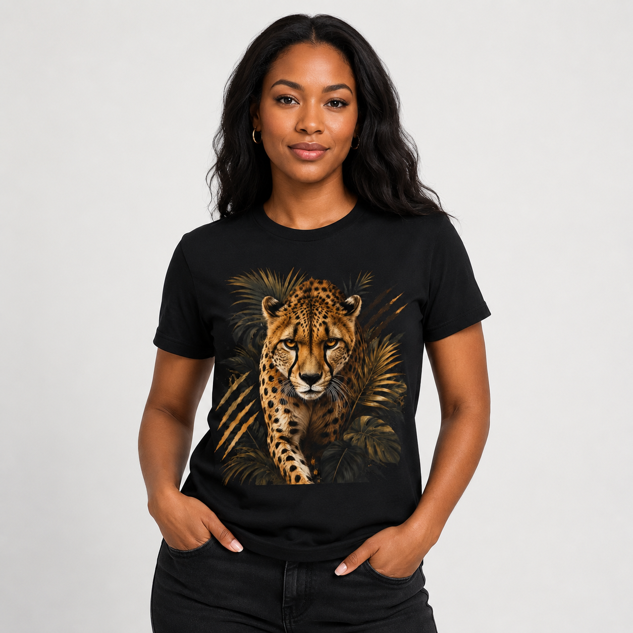 Fierce Cheetah Shirt, Premium Wildlife Graphic Tee, Big Cat Jungle T-Shirt, Power Speed King Animal Lover Gift.