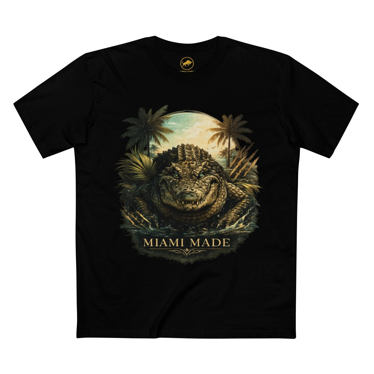 Miami Made Alligator Shirt, Premium Florida Wildlife Graphic Tee, South Florida Gator T-Shirt, Miami Streetwear Gift.