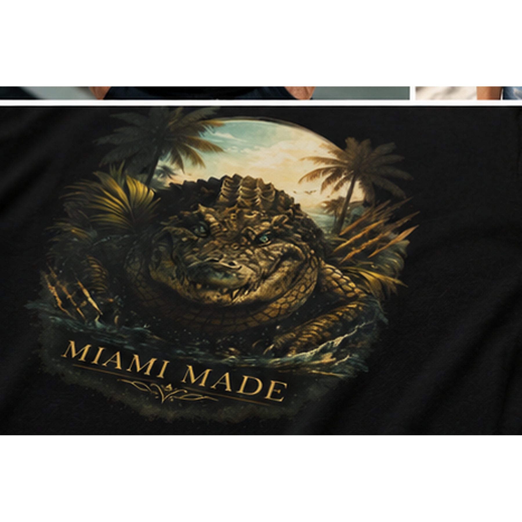 Miami Made Alligator Shirt, Premium Florida Wildlife Graphic Tee, South Florida Gator T-Shirt, Miami Streetwear Gift.