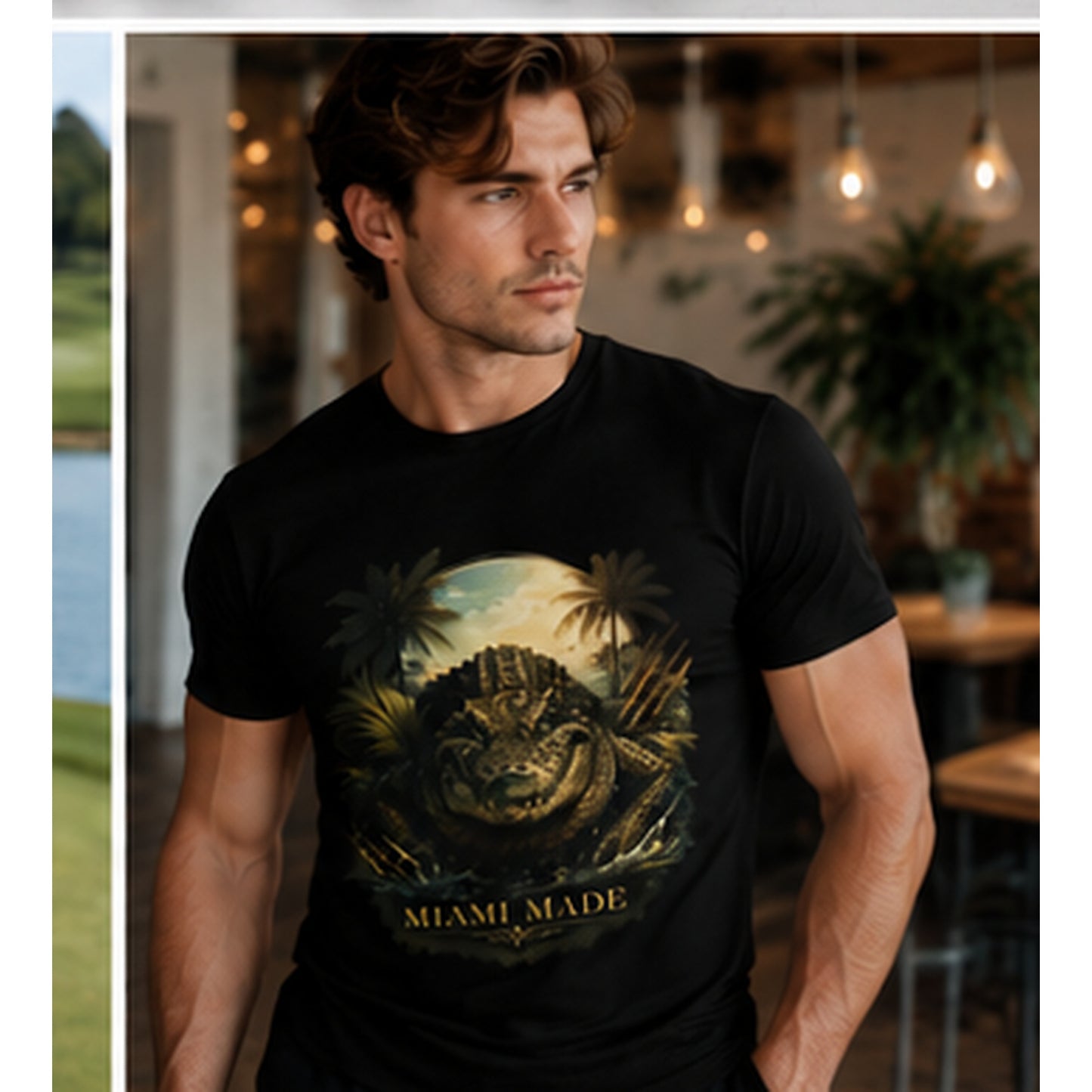 Miami Made Alligator Shirt, Premium Florida Wildlife Graphic Tee, South Florida Gator T-Shirt, Miami Streetwear Gift.