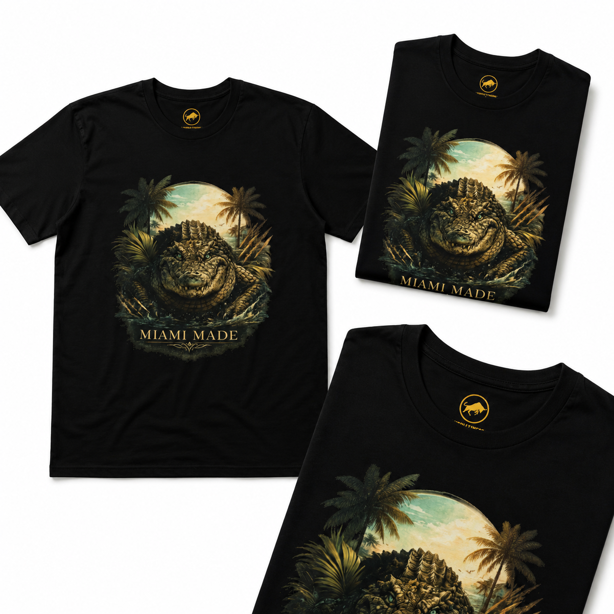 Miami Made Alligator Shirt, Premium Florida Wildlife Graphic Tee, South Florida Gator T-Shirt, Miami Streetwear Gift.