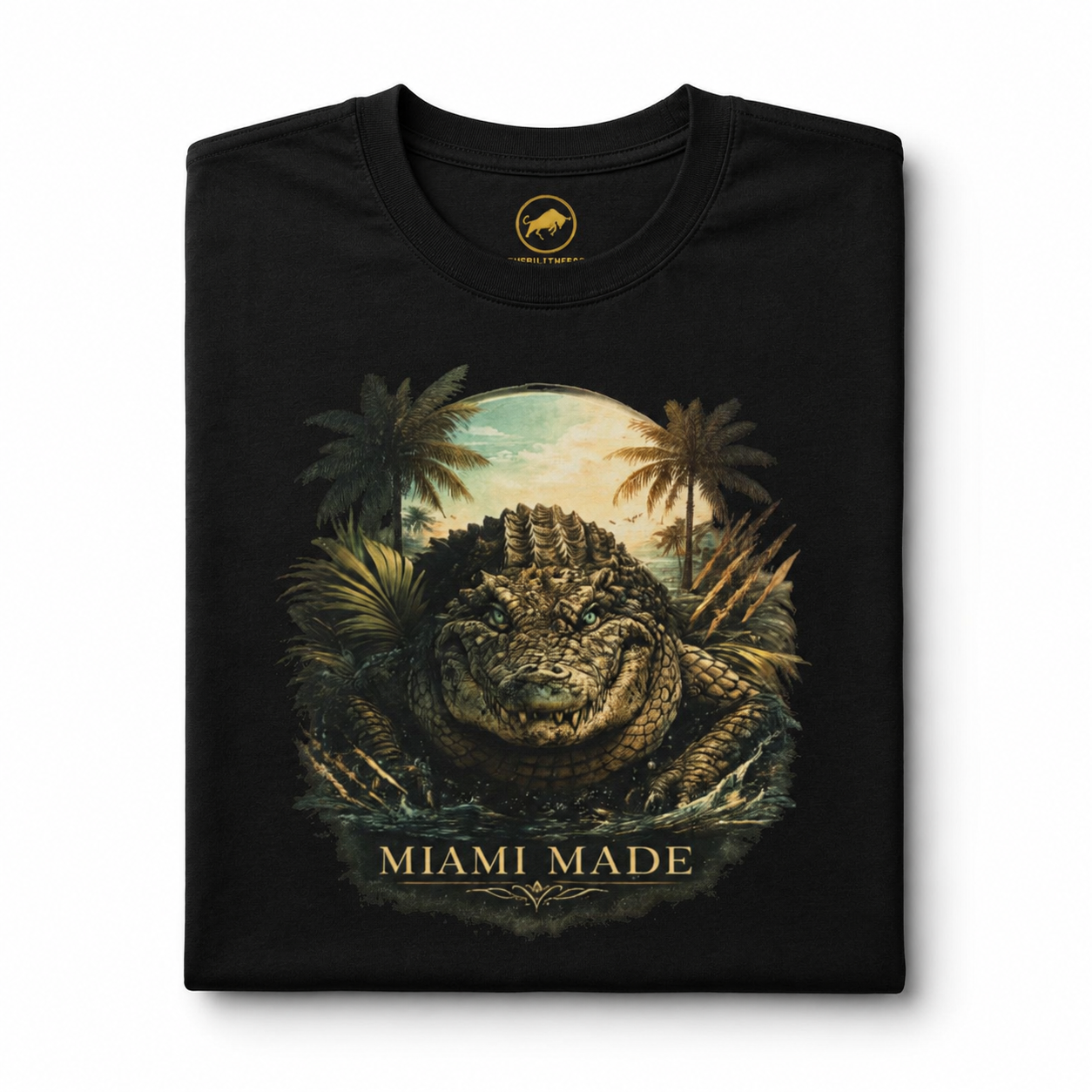 Miami Made Alligator Shirt, Premium Florida Wildlife Graphic Tee, South Florida Gator T-Shirt, Miami Streetwear Gift.