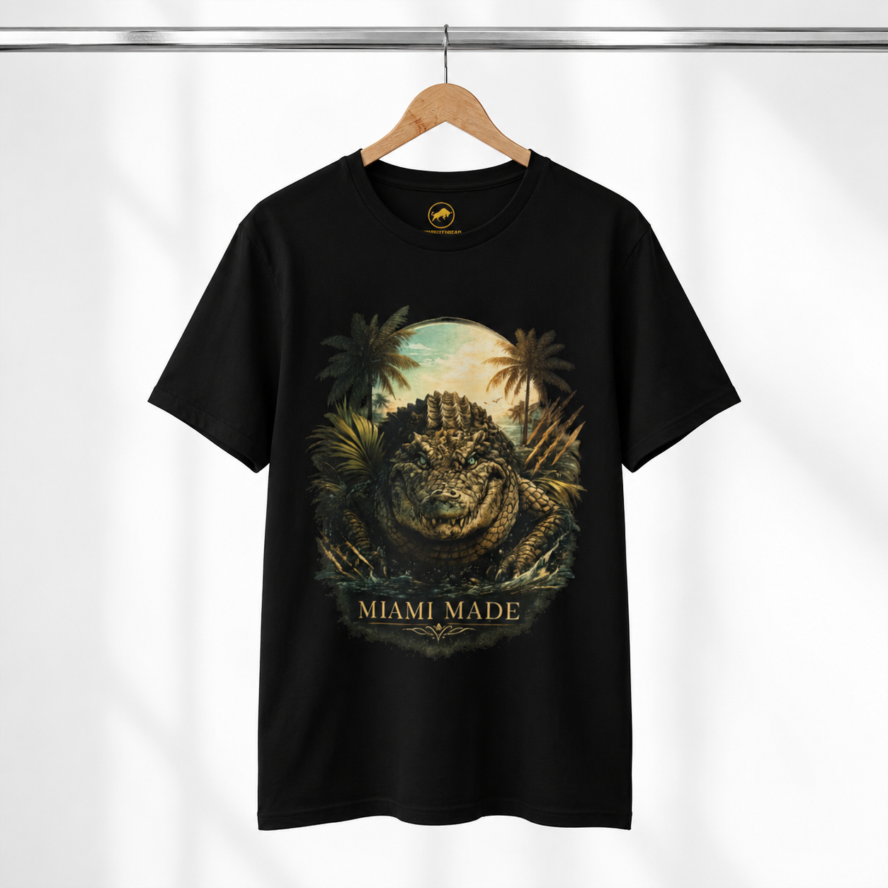 Miami Made Alligator Shirt, Premium Florida Wildlife Graphic Tee, South Florida Gator T-Shirt, Miami Streetwear Gift.