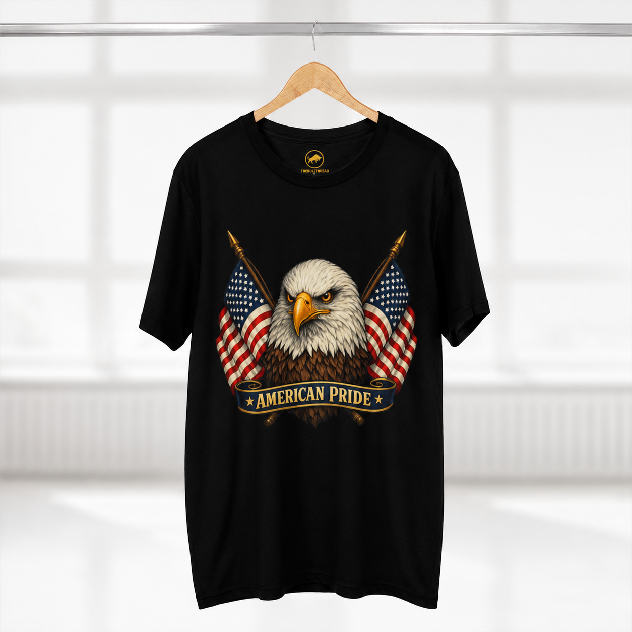 American Pride Bald Eagle Shirt, Premium AS Colour 5001 Patriotic T-Shirt, American Flag Graphic Tee, USA Gift