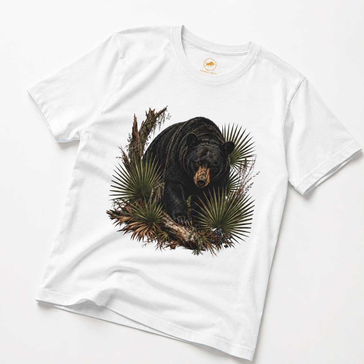 Florida Black Bear Shirt, Saw Palmetto Wildlife Tee, Premium Florida Nature Graphic T-Shirt, Bear Lover Outdoor Gift.