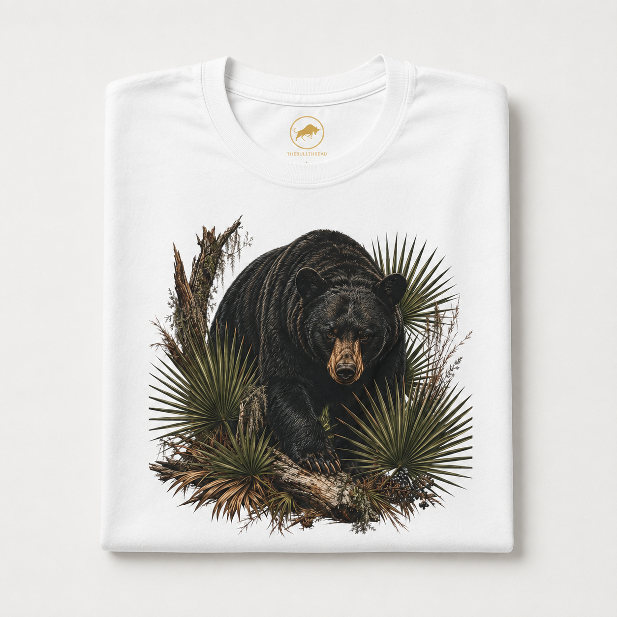 Florida Black Bear Shirt, Saw Palmetto Wildlife Tee, Premium Florida Nature Graphic T-Shirt, Bear Lover Outdoor Gift.