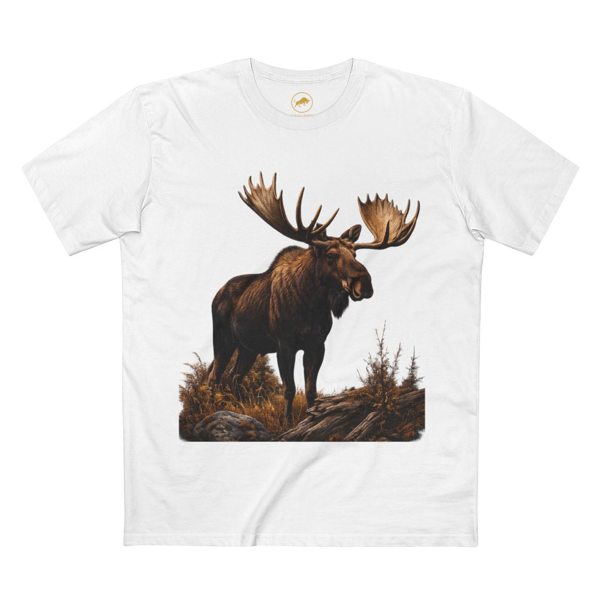 Majestic Bull Moose Shirt, Premium Wildlife Graphic Tee, Mountain Wilderness T-Shirt, Outdoorsman Gift, Moose Lover Nature Tee.