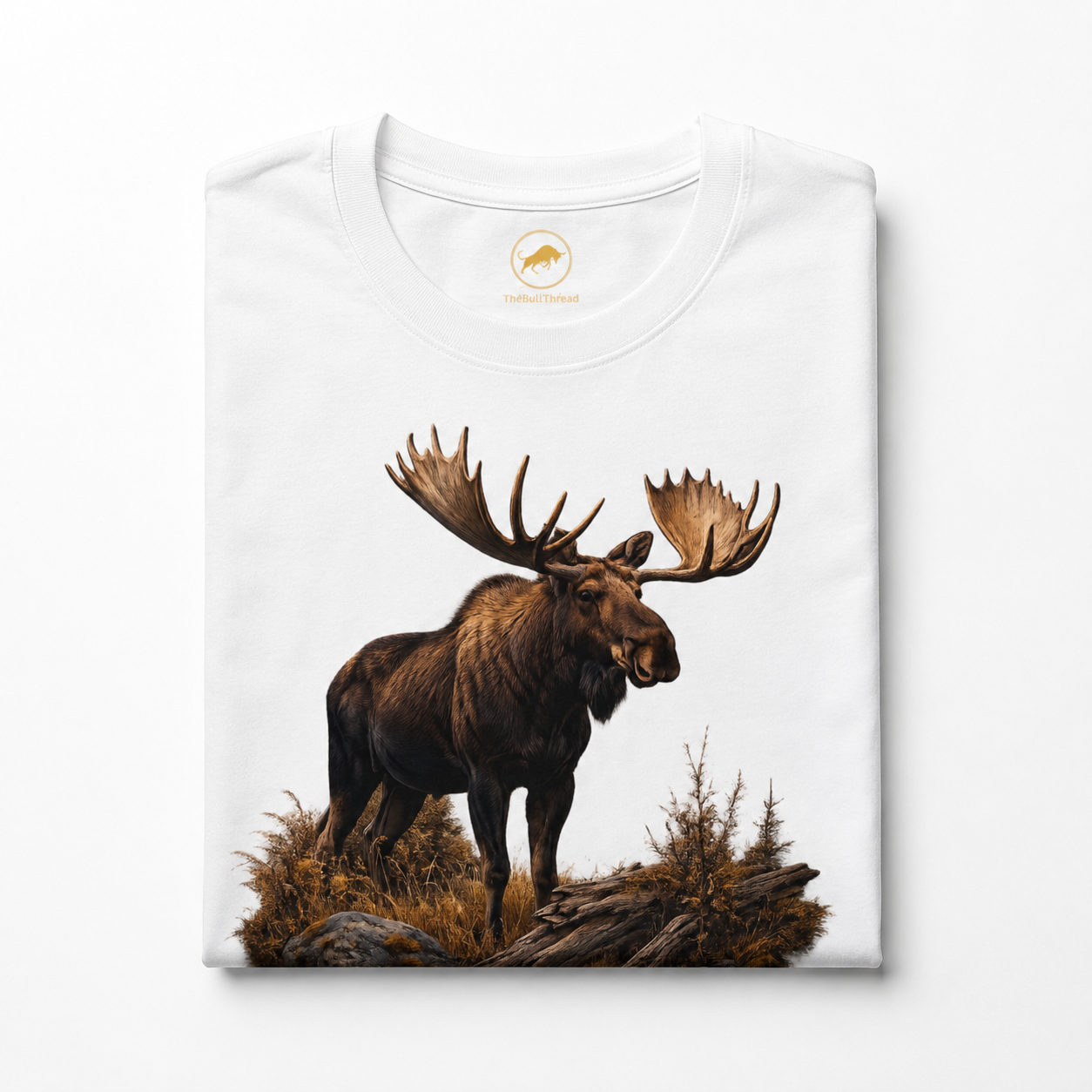Majestic Bull Moose Shirt, Premium Wildlife Graphic Tee, Mountain Wilderness T-Shirt, Outdoorsman Gift, Moose Lover Nature Tee.