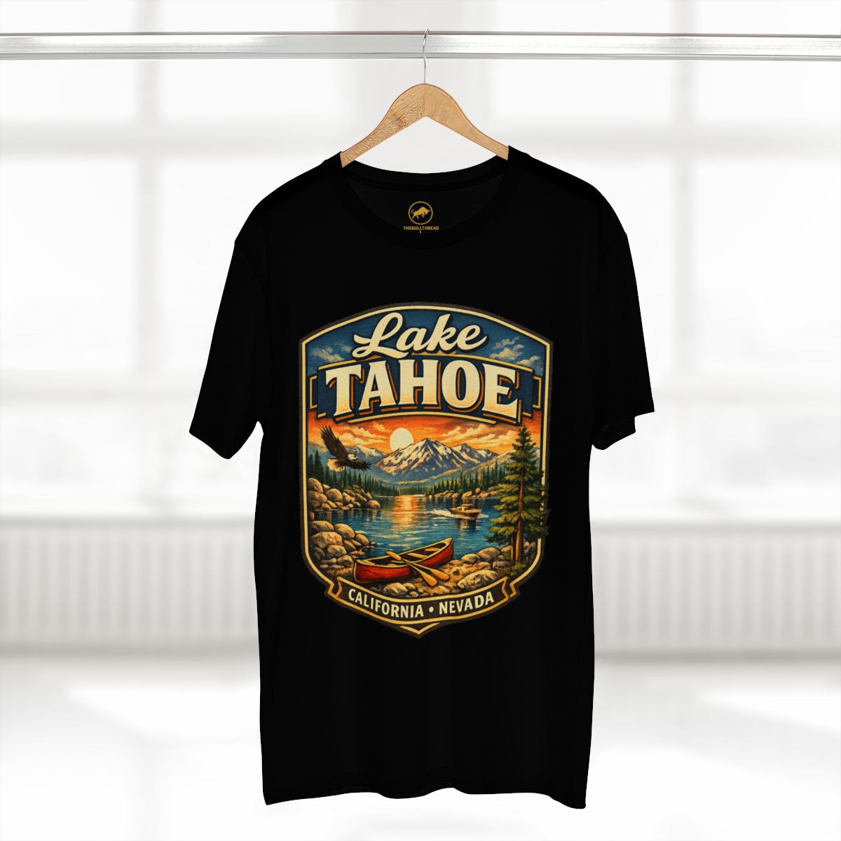 Lake Tahoe Shirt, Vintage California Nevada Travel Tee, Mountain Lake Adventure T-Shirt, Canoeing Boating Vacation Gift.