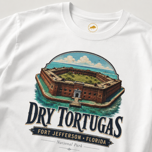 Dry Tortugas Fort Jefferson Florida Shirt, National Park Graphic Tee, Historic Florida Landmark T-Shirt, Florida Keys Travel Gift.