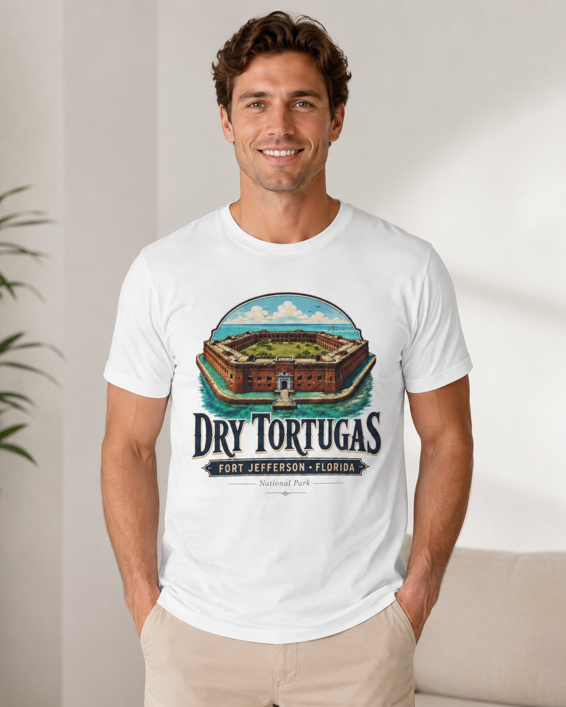 Dry Tortugas Fort Jefferson Florida Shirt, National Park Graphic Tee, Historic Florida Landmark T-Shirt, Florida Keys Travel Gift.