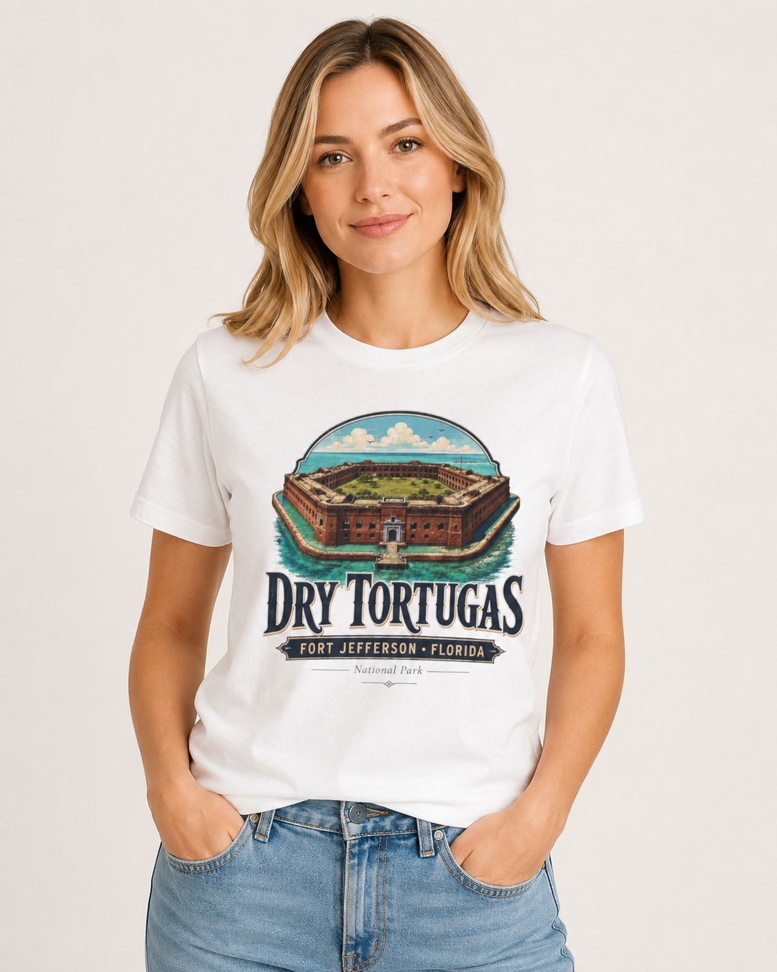 Dry Tortugas Fort Jefferson Florida Shirt, National Park Graphic Tee, Historic Florida Landmark T-Shirt, Florida Keys Travel Gift.