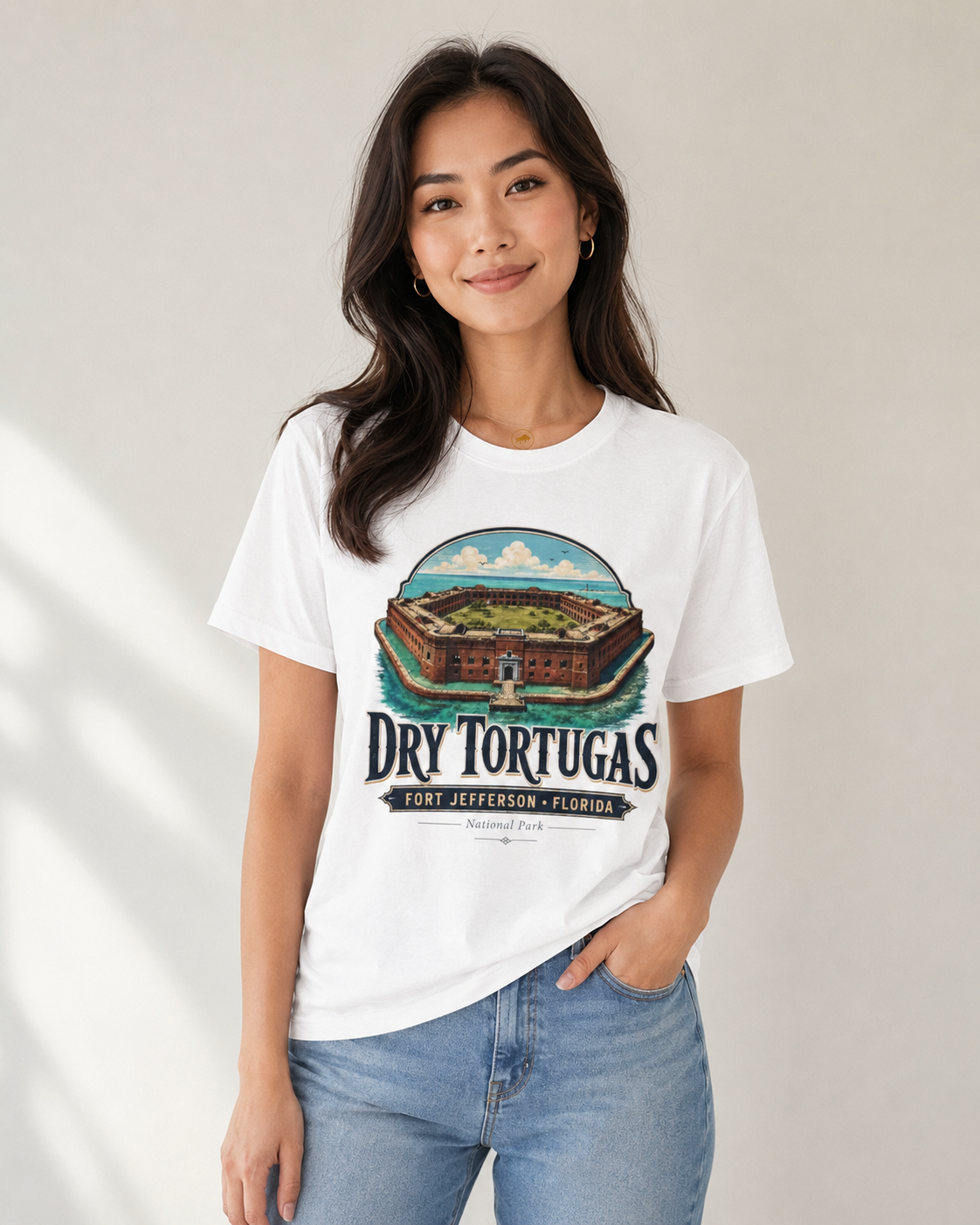 Dry Tortugas Fort Jefferson Florida Shirt, National Park Graphic Tee, Historic Florida Landmark T-Shirt, Florida Keys Travel Gift.
