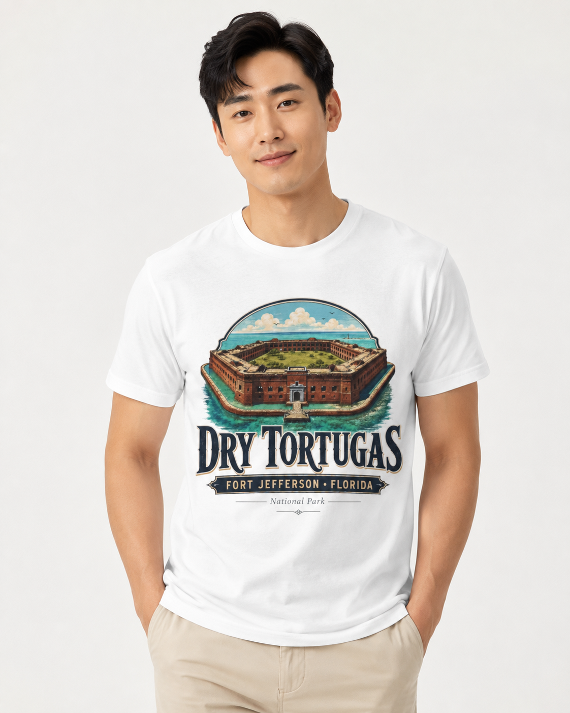 Dry Tortugas Fort Jefferson Florida Shirt, National Park Graphic Tee, Historic Florida Landmark T-Shirt, Florida Keys Travel Gift.