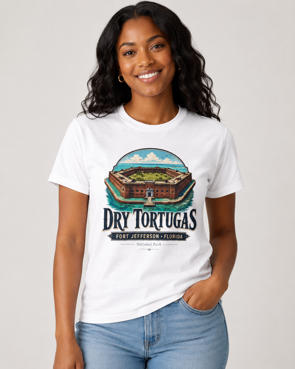 Dry Tortugas Fort Jefferson Florida Shirt, National Park Graphic Tee, Historic Florida Landmark T-Shirt, Florida Keys Travel Gift.