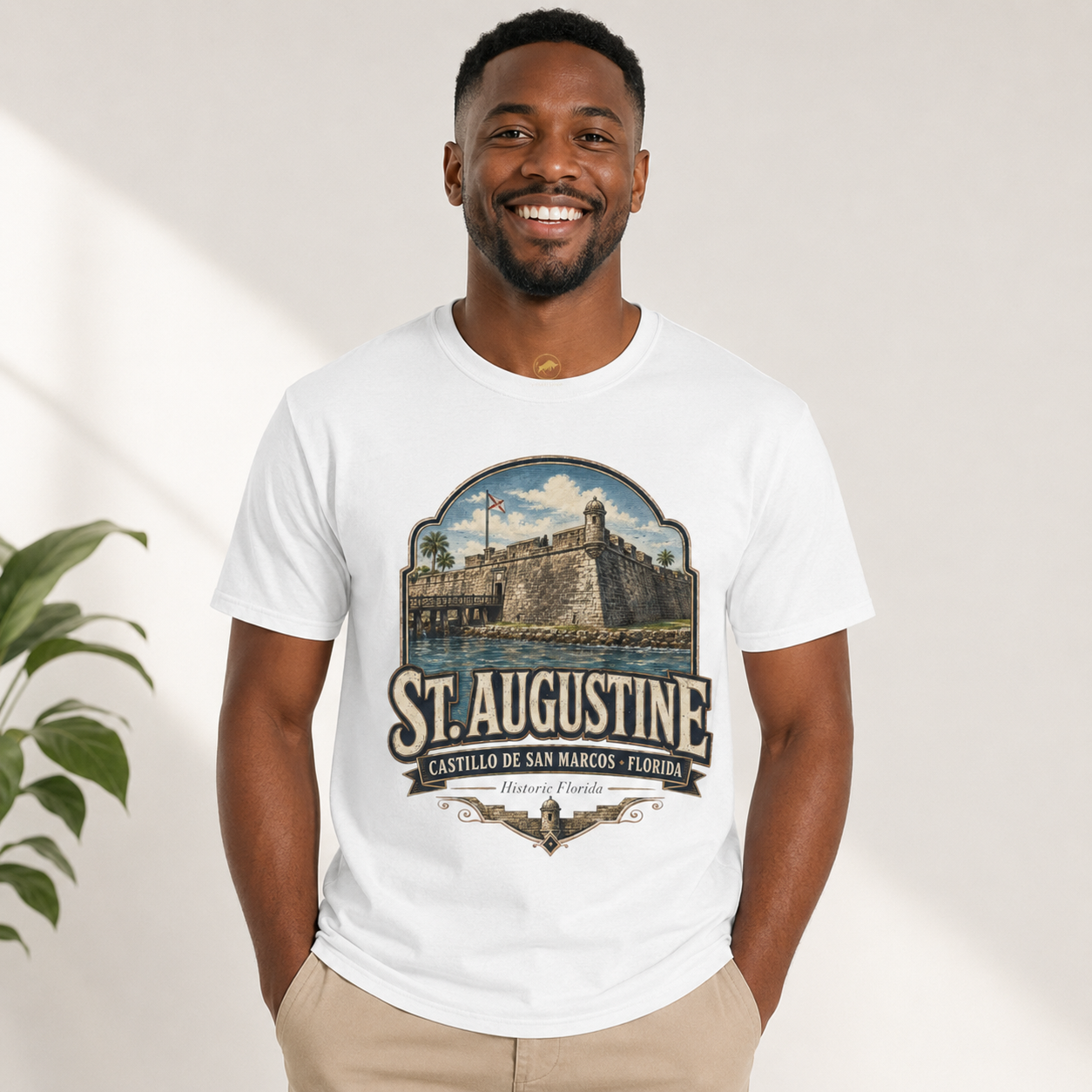 St Augustine Florida Shirt, Castillo de San Marcos Tee, Vintage Florida Travel T-Shirt, Premium AS Colour 5001 Souvenir Gift.