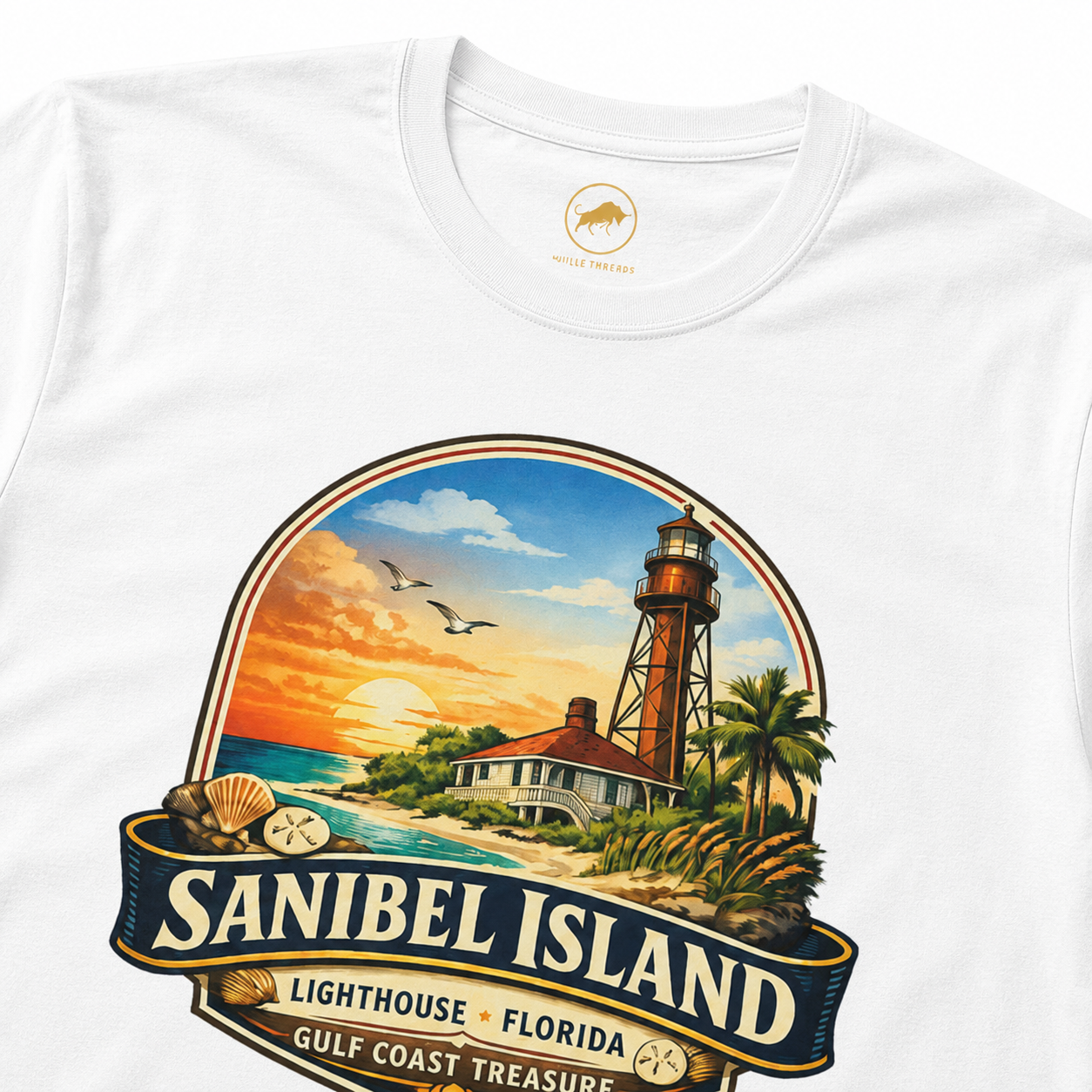 Sanibel Island Lighthouse Florida Shirt, Premium AS Colour 5001 Gulf Coast Treasure Tee, Florida Vacation Souvenir Gift.
