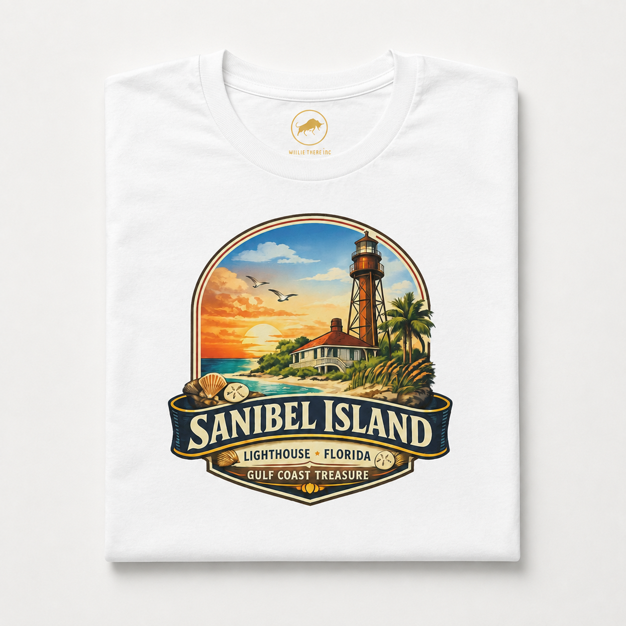Sanibel Island Lighthouse Florida Shirt, Premium AS Colour 5001 Gulf Coast Treasure Tee, Florida Vacation Souvenir Gift.