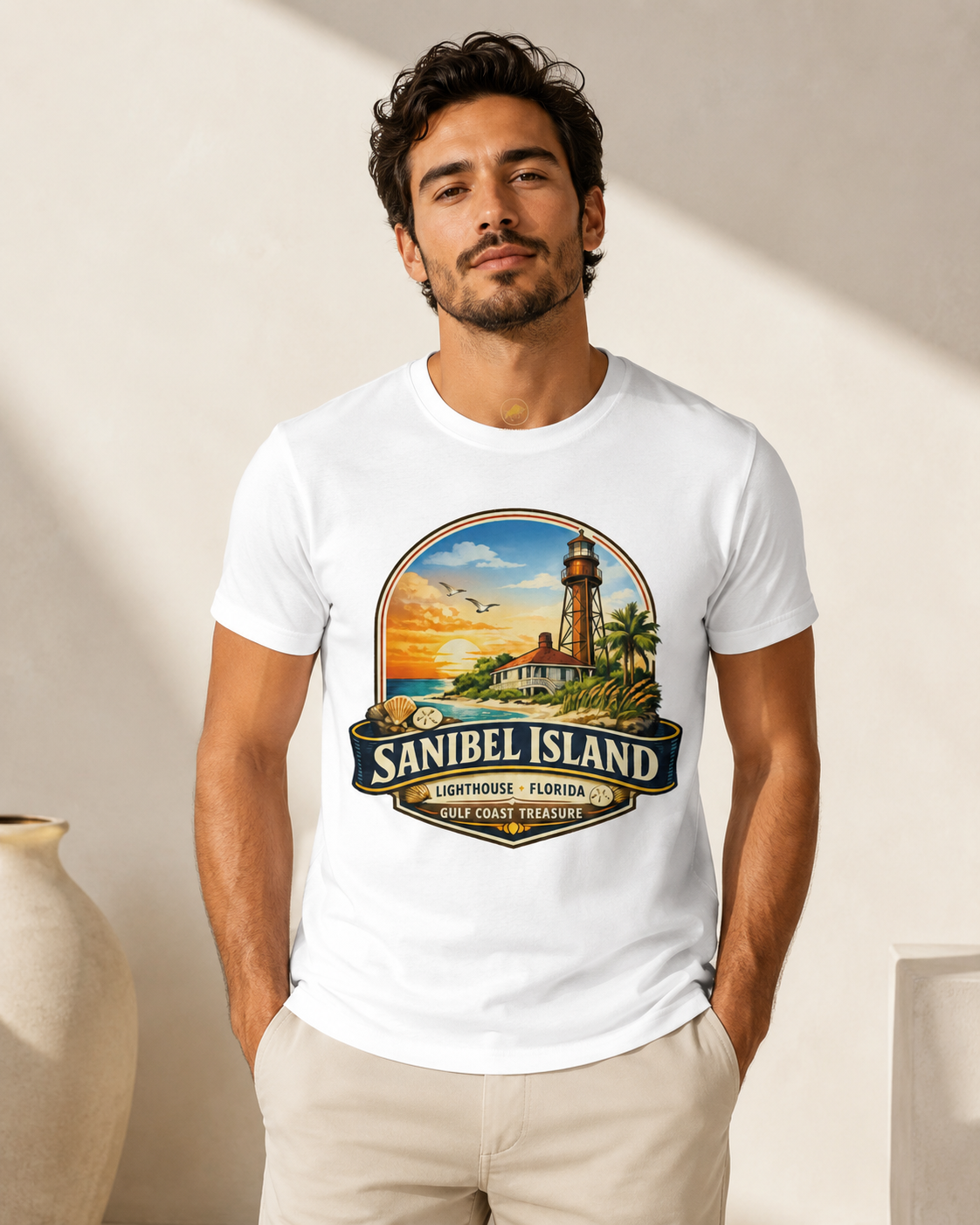 Sanibel Island Lighthouse Florida Shirt, Premium AS Colour 5001 Gulf Coast Treasure Tee, Florida Vacation Souvenir Gift.
