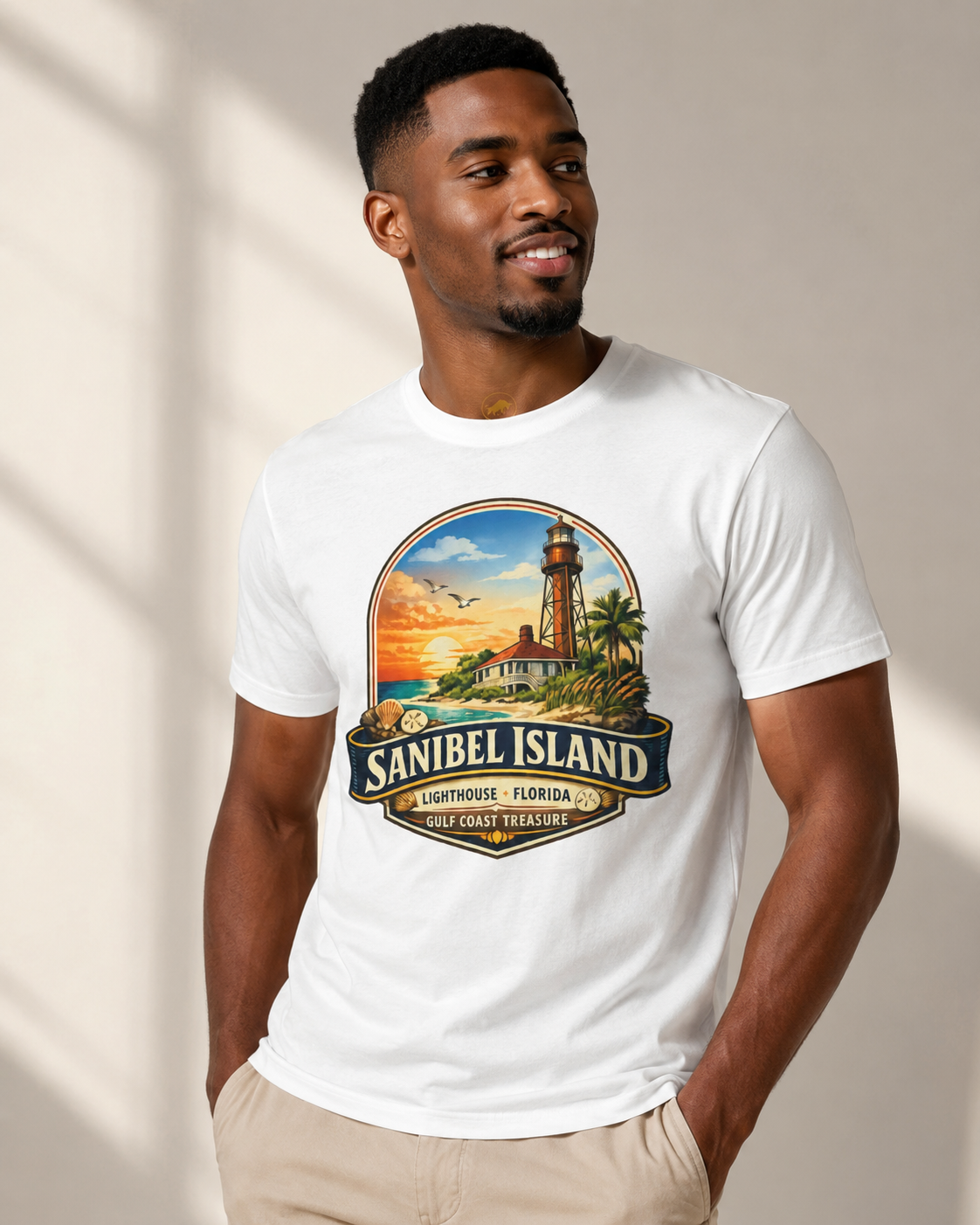 Sanibel Island Lighthouse Florida Shirt, Premium AS Colour 5001 Gulf Coast Treasure Tee, Florida Vacation Souvenir Gift.