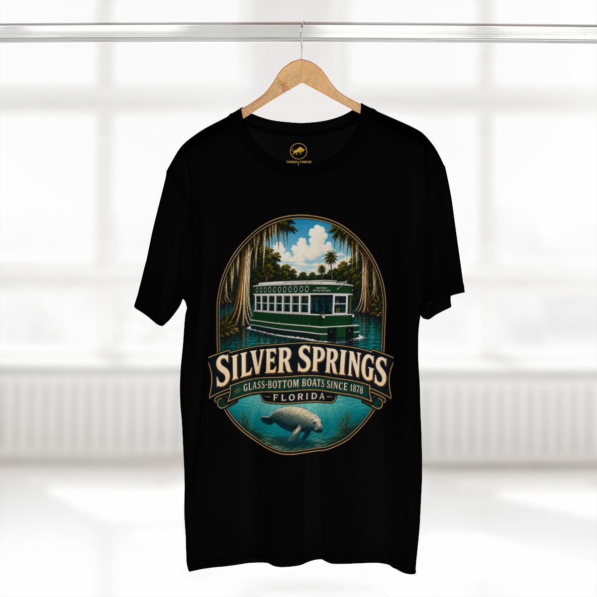 Silver Springs Florida Shirt, Vintage Glass-Bottom Boat Graphic Tee, Manatee State Park Travel Souvenir and Florida Gift.