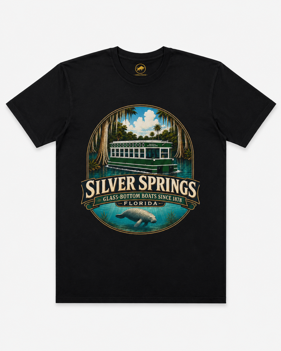 Silver Springs Florida Shirt, Vintage Glass-Bottom Boat Graphic Tee, Manatee State Park Travel Souvenir and Florida Gift