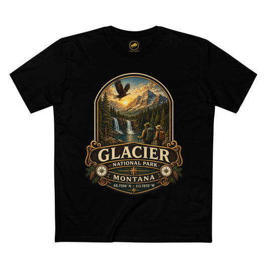 Glacier National Park Shirt, Montana Hiking Tee, Vintage Mountain Adventure T-Shirt, National Park Gift, Outdoor Travel Shirt.