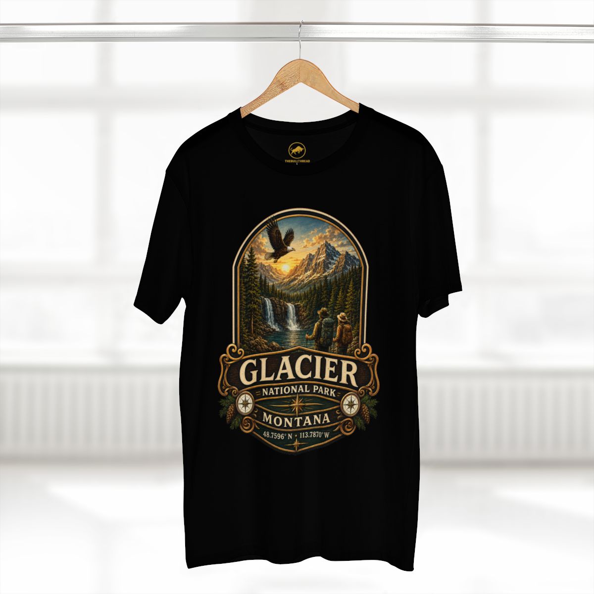 Glacier National Park Shirt, Montana Hiking Tee, Vintage Mountain Adventure T-Shirt, National Park Gift, Outdoor Travel Shirt.