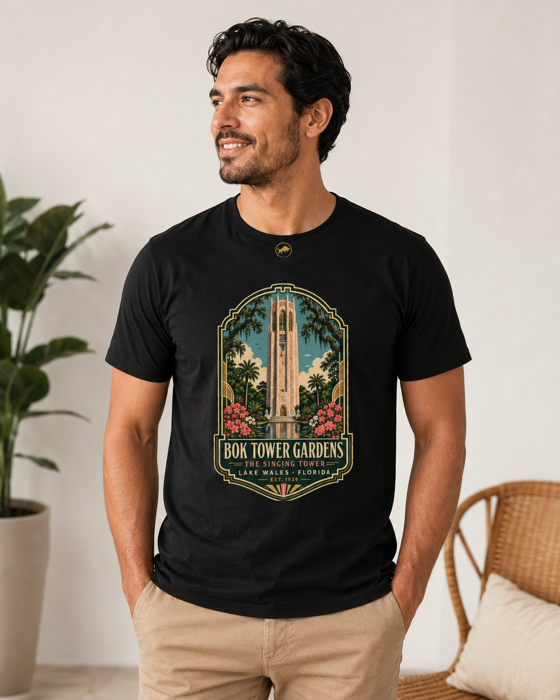 Bok Tower Gardens Shirt, The Singing Tower Tee, Lake Wales Florida T Shirt, Vintage Florida Landmark Gift, AS Colour 5001.